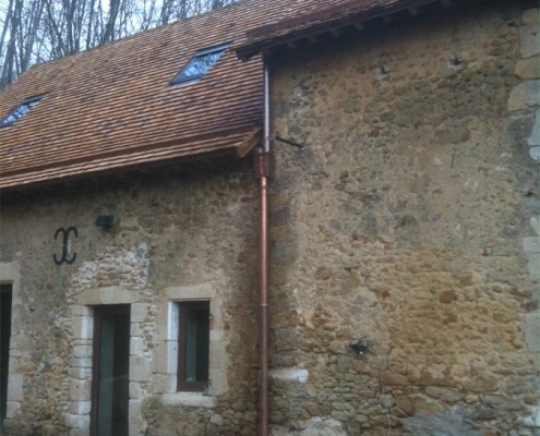 Maison individuelle tuiles bois - Glot Couverture